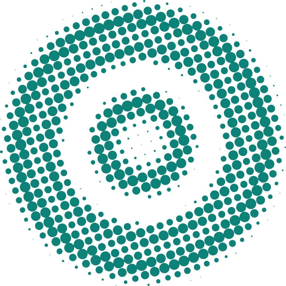 Halftone circular pattern and vector dots