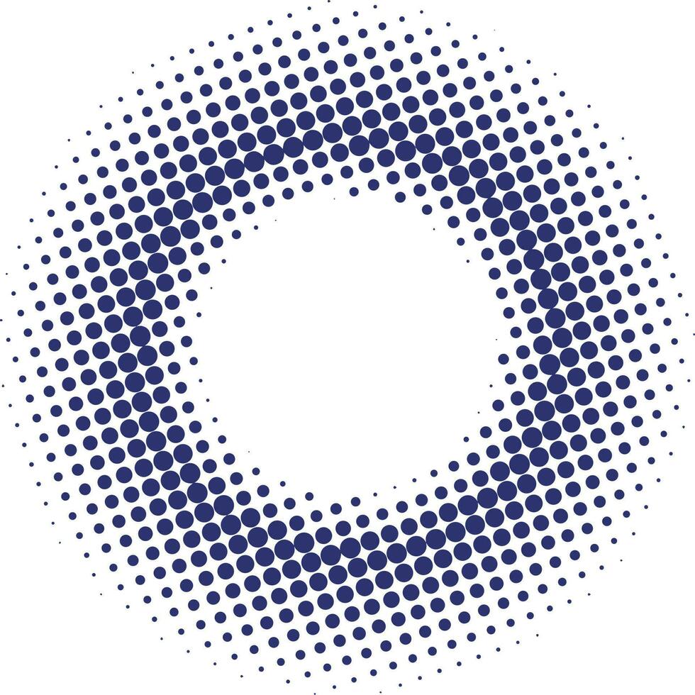 Halftone circular pattern and vector dots