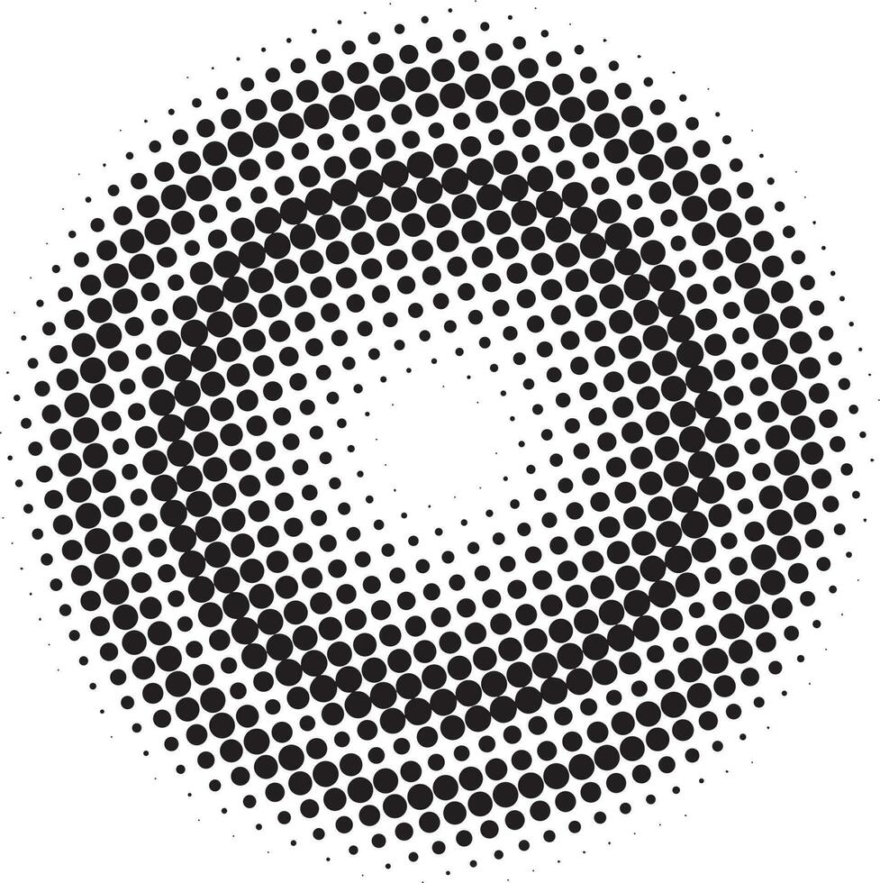 Halftone circular background vector