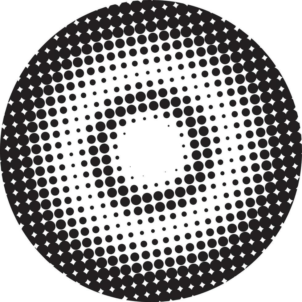 Halftone circular dotted frame vector