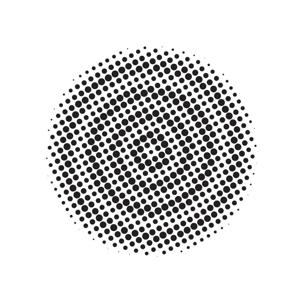 Halftone circular dotted frame design vector