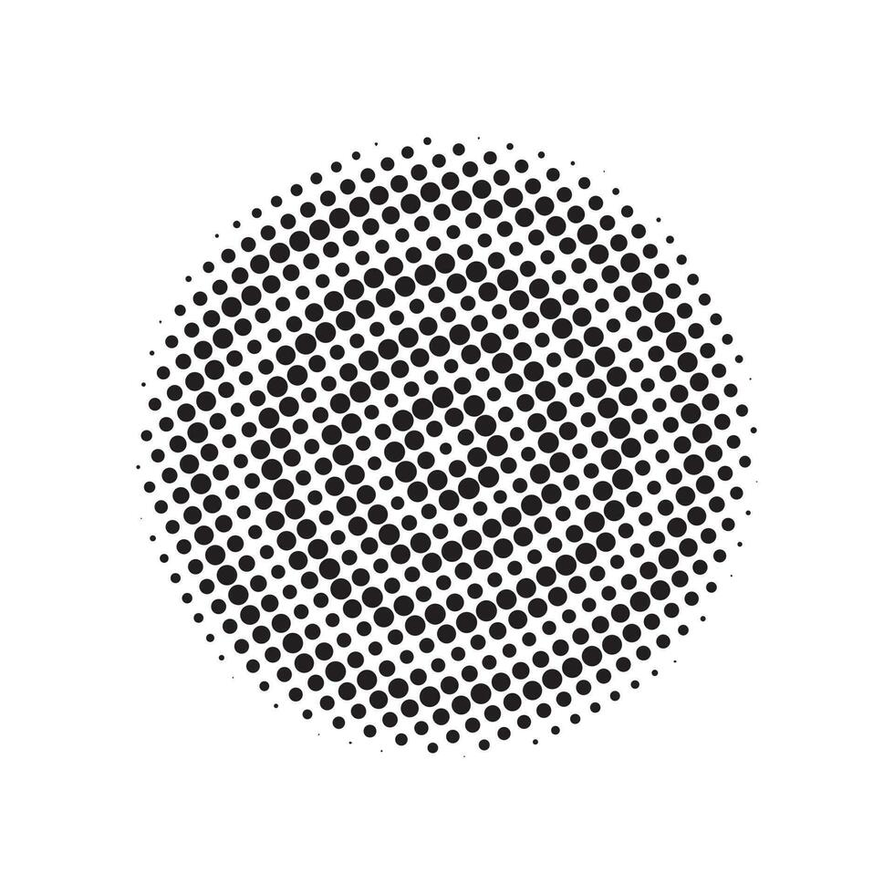 Halftone circular dotted frame design vector