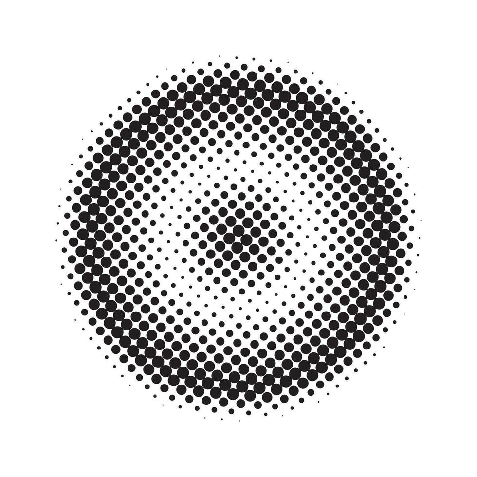 Abstract grunge halftone circles shapes background vector
