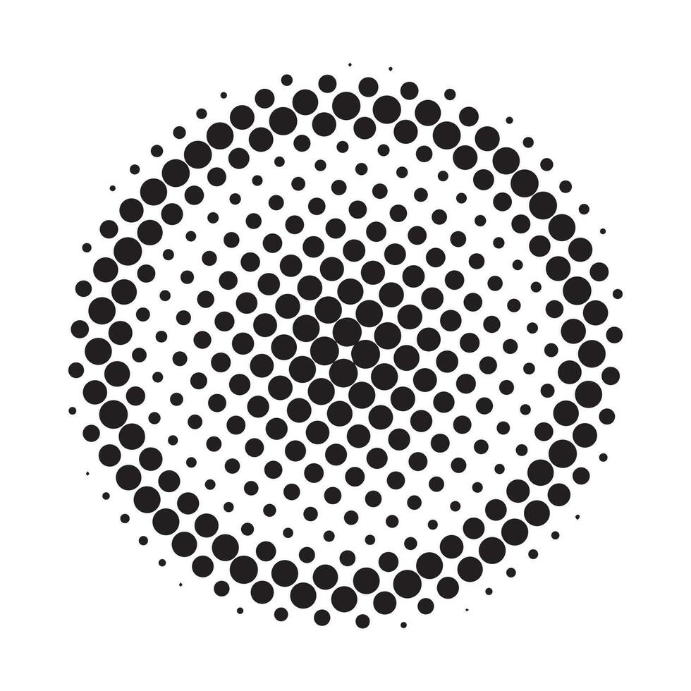 Abstract halftone dots shape vector