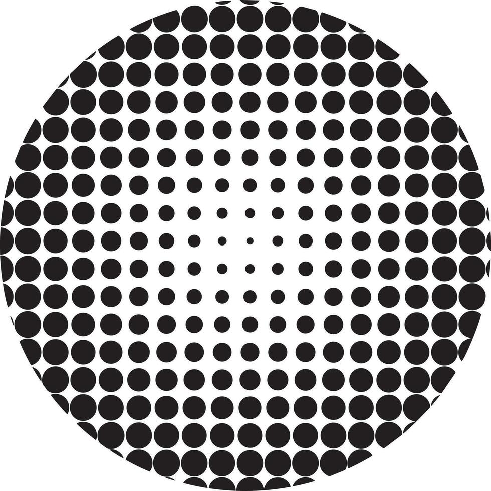 Halftone circular dotted vector shape