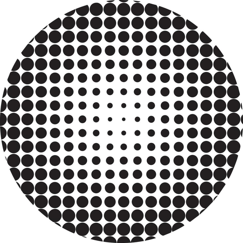 Halftone circular dotted vector shape