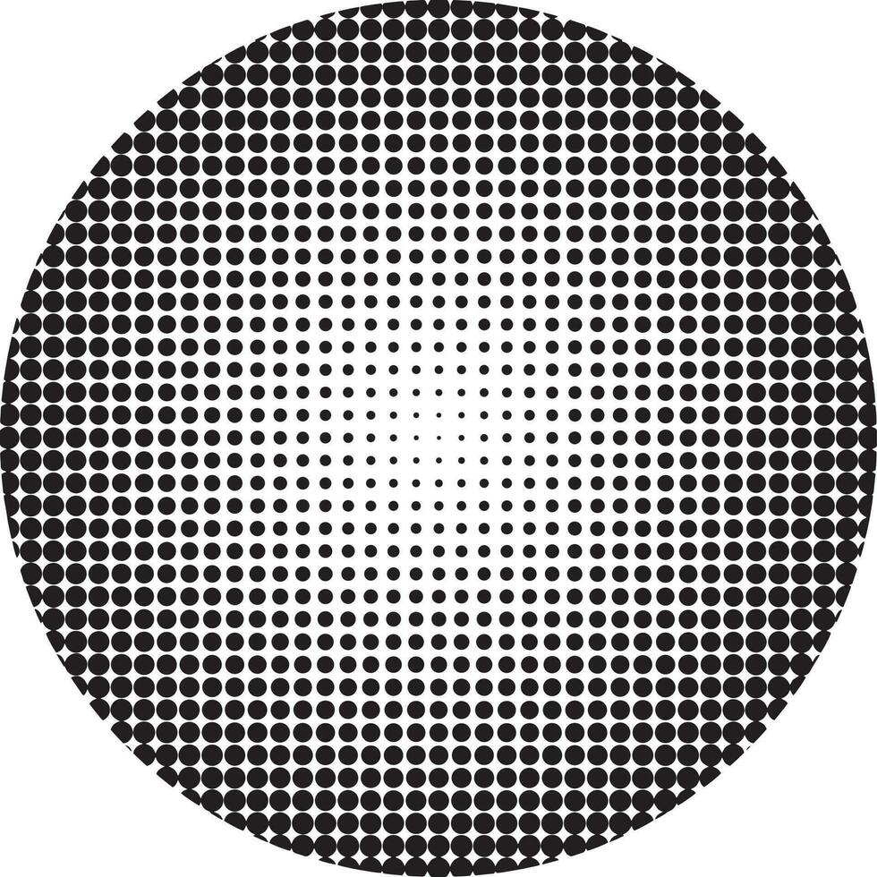 Geometric dotted circle halftone shape vector