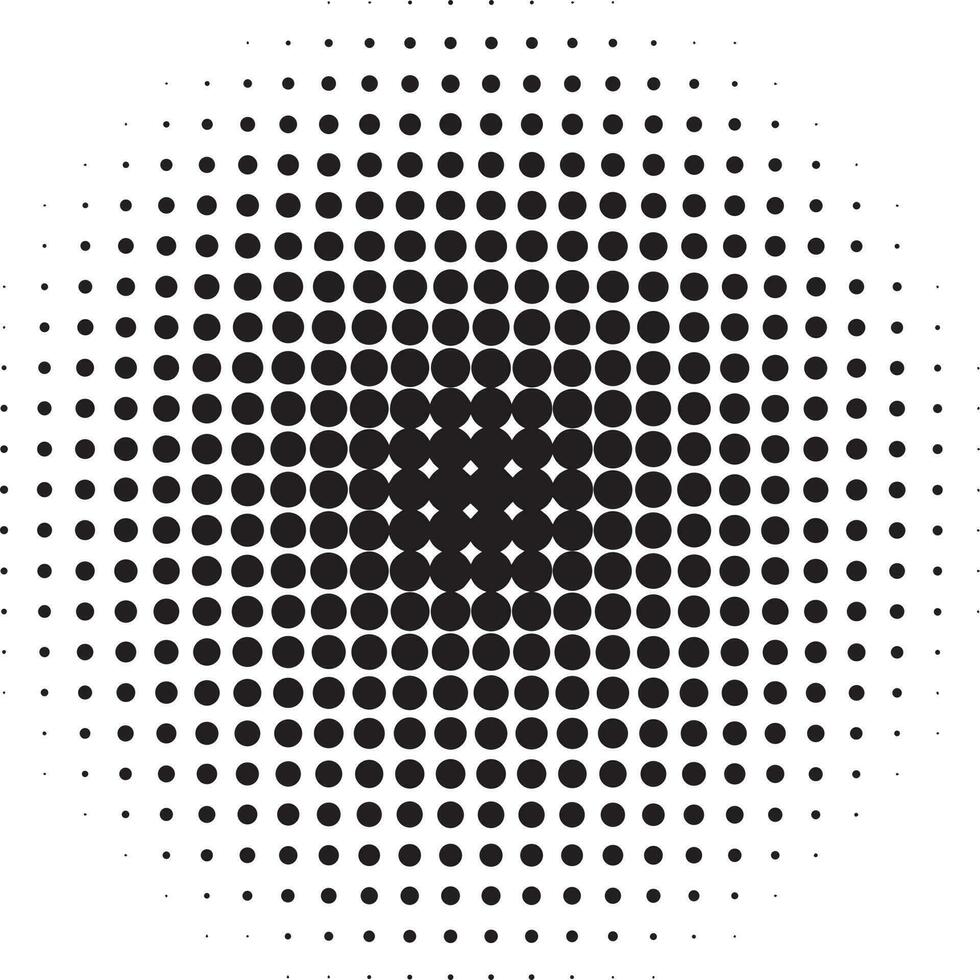 Geometric dotted circle halftone shape vector