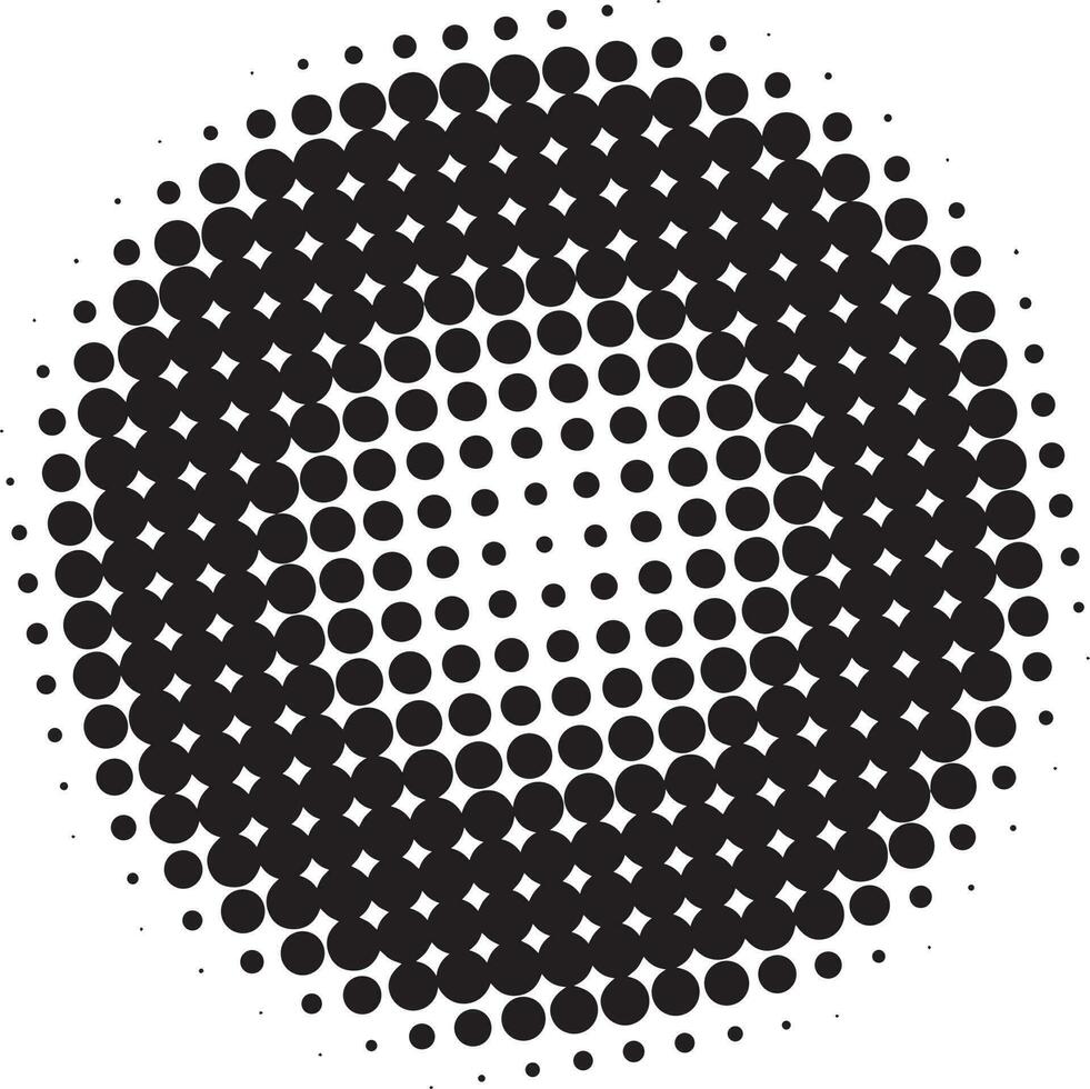 Abstract halftone dots shape vector