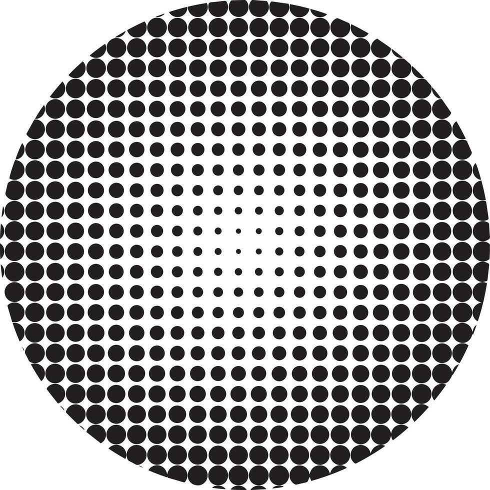 Halftone circular dotted frame vector