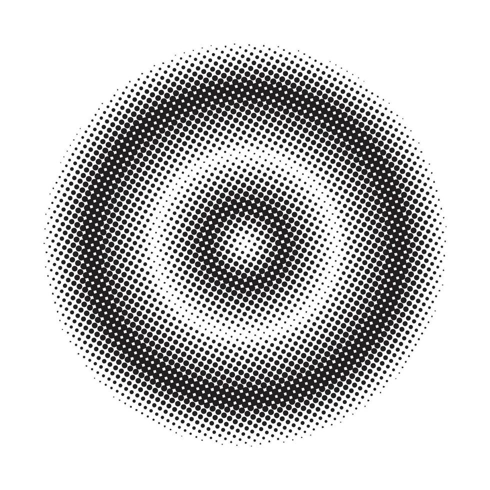 Abstract black halftone circle vector