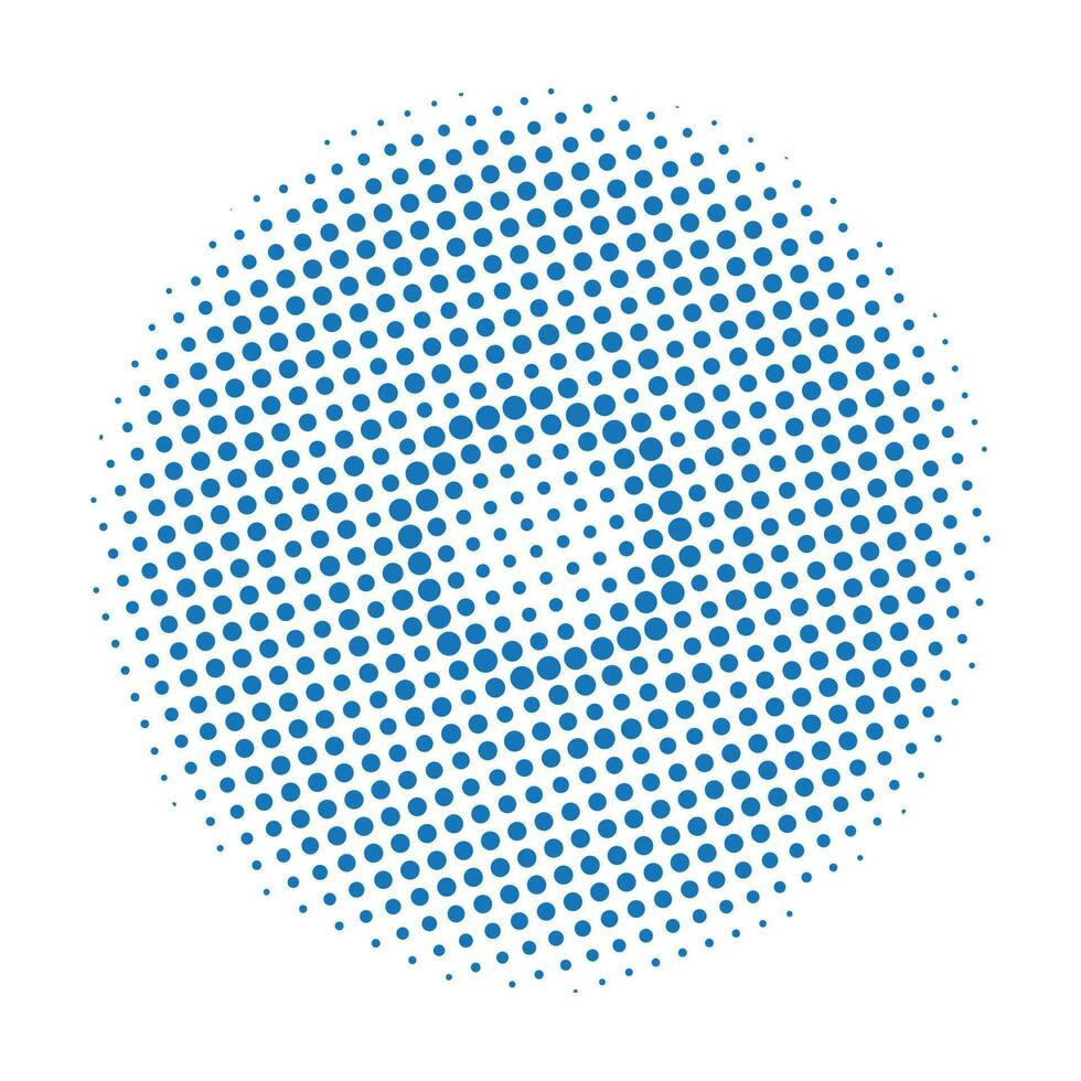 Abstract halftone circle vector