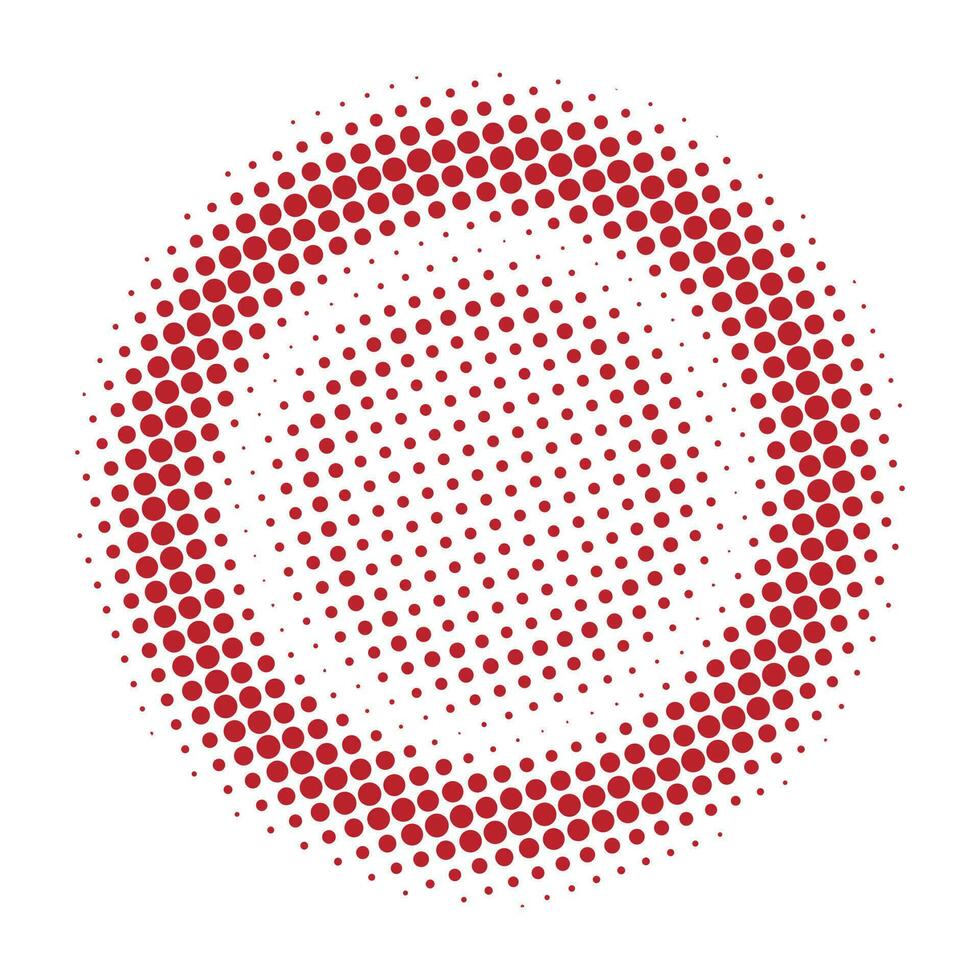 Abstract grunge halftone circle vector