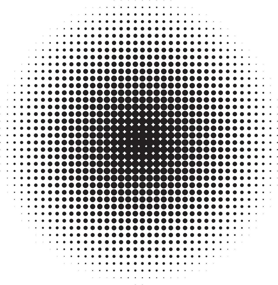Halftone circular pattern vector