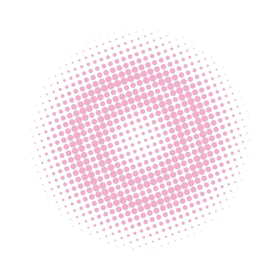 Abstract grunge halftone circle vector