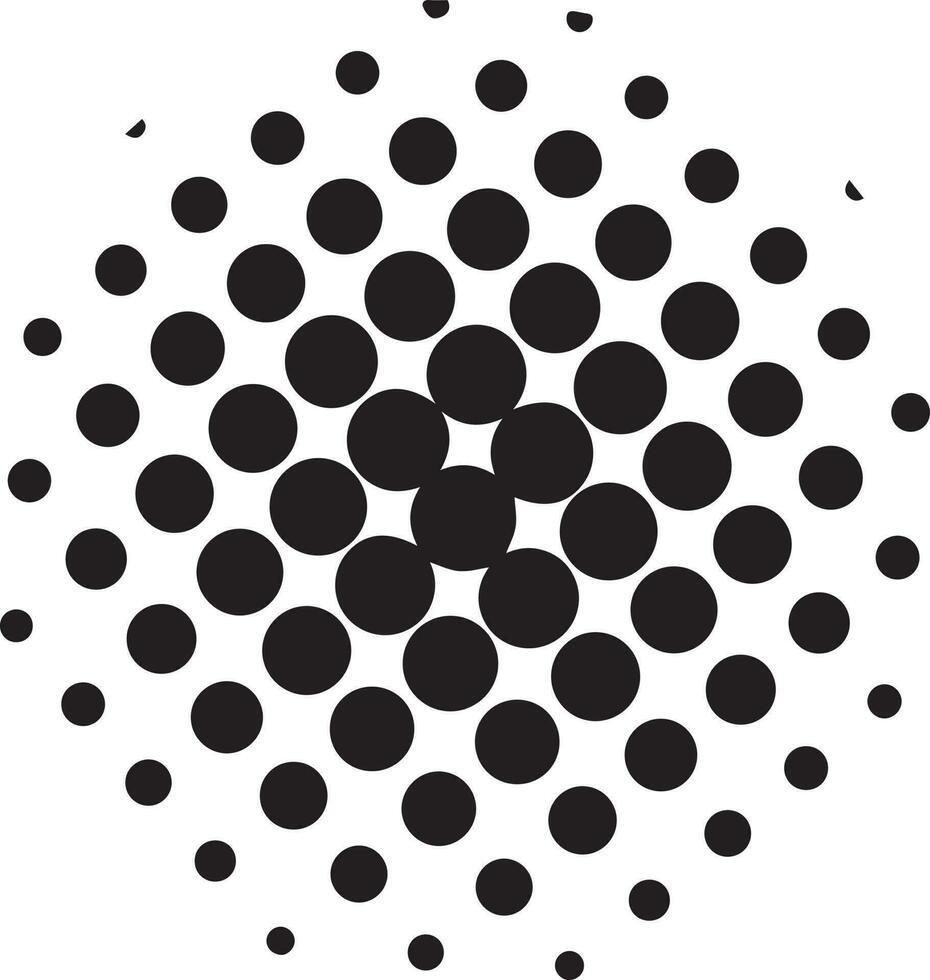 Abstract halftone dots shape vector