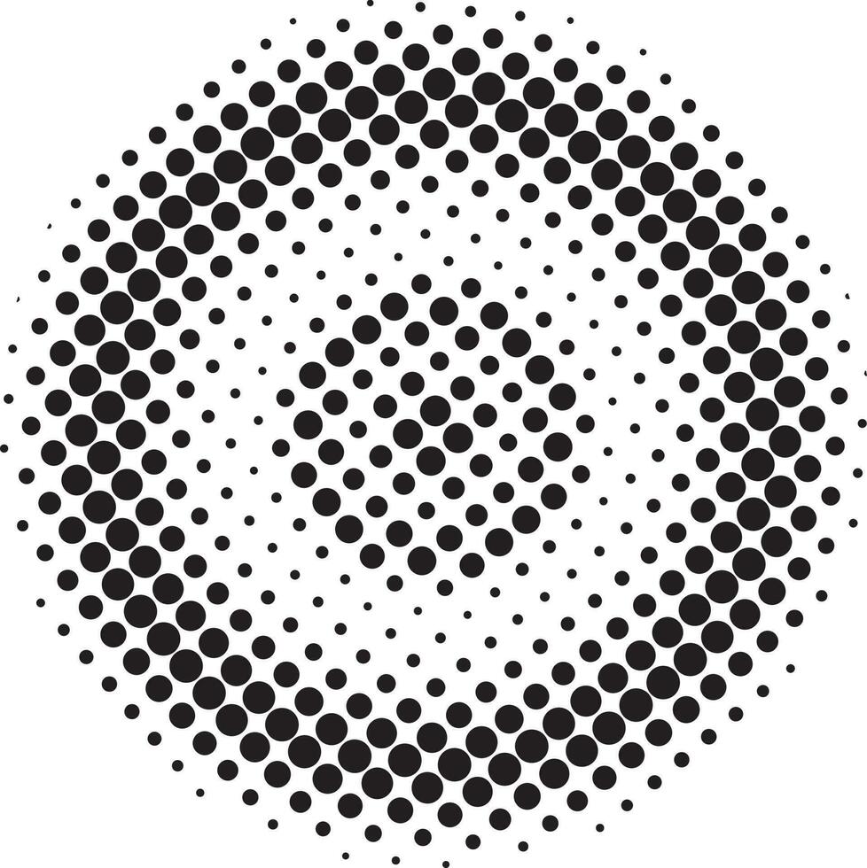 Halftone circular dotted frame vector