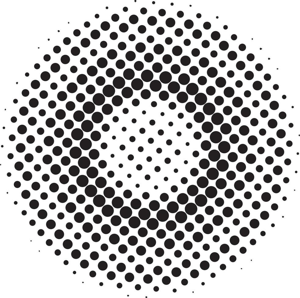 Halftone circular dotted frame vector