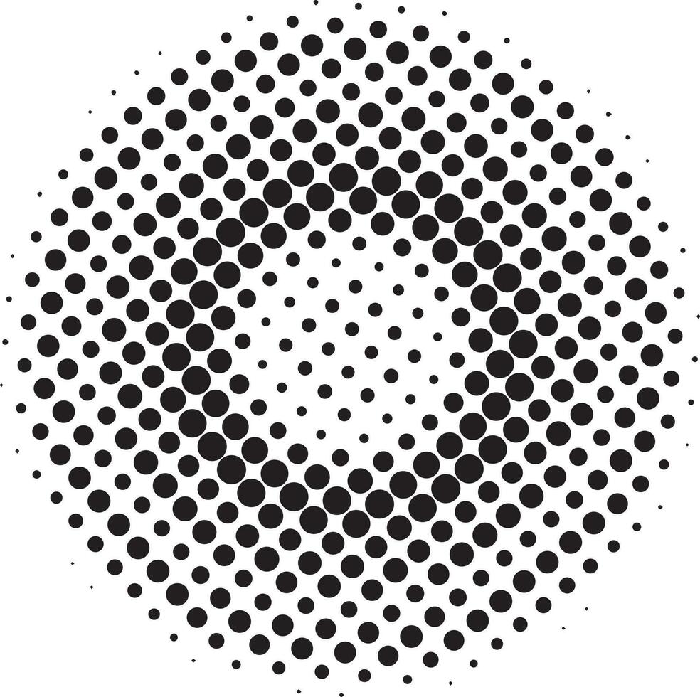 Halftone circular dotted frame vector