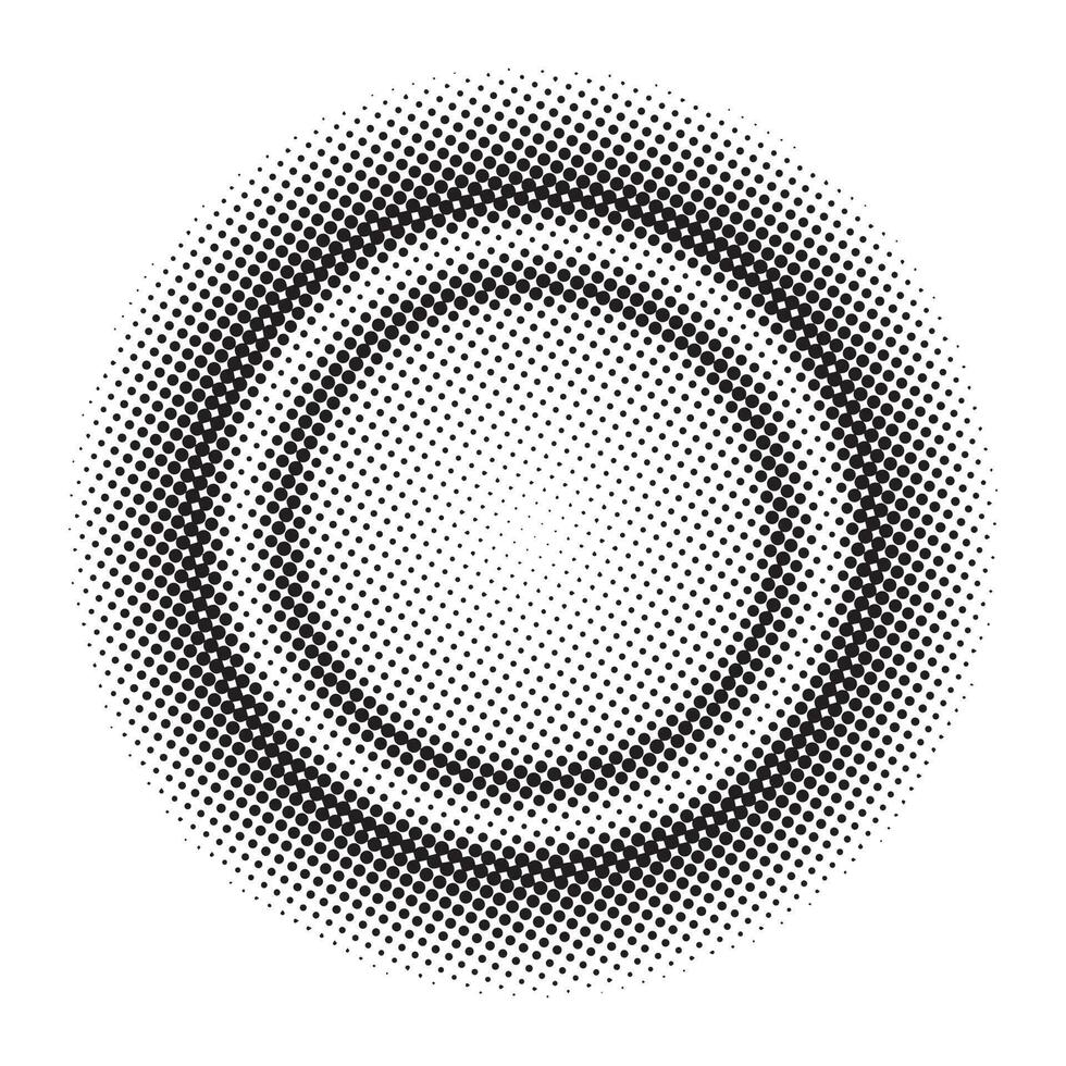 Abstract black halftone circle vector