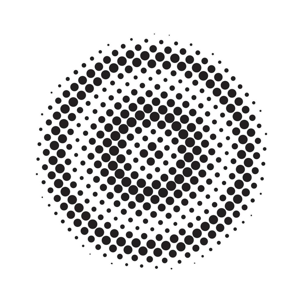 Abstract halftone dots shape vector