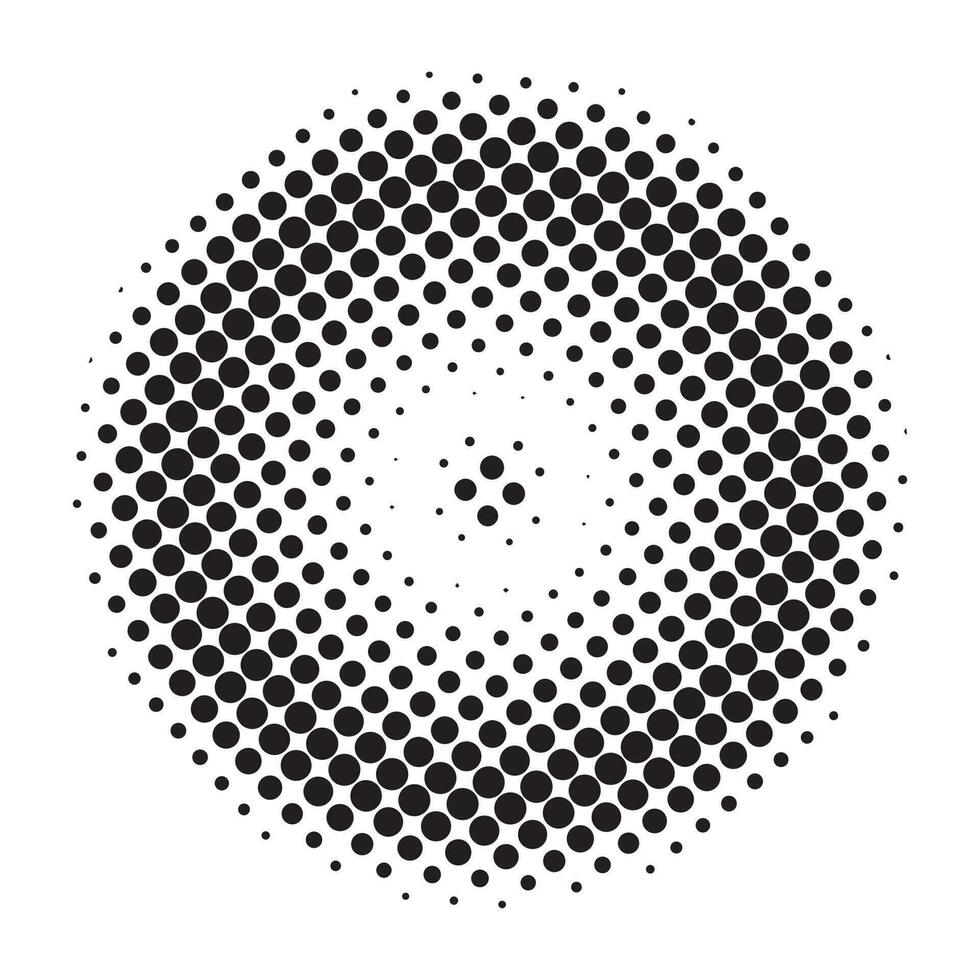 Halftone circular dotted frame design vector