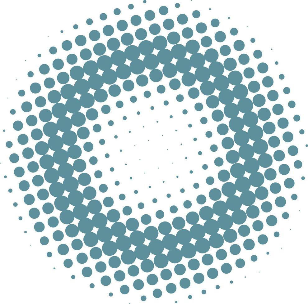 Halftone circular pattern and vector dots
