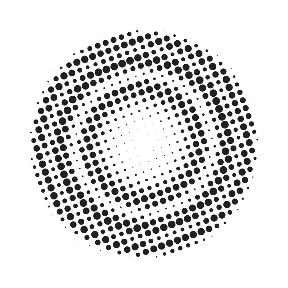 Halftone circular background vector