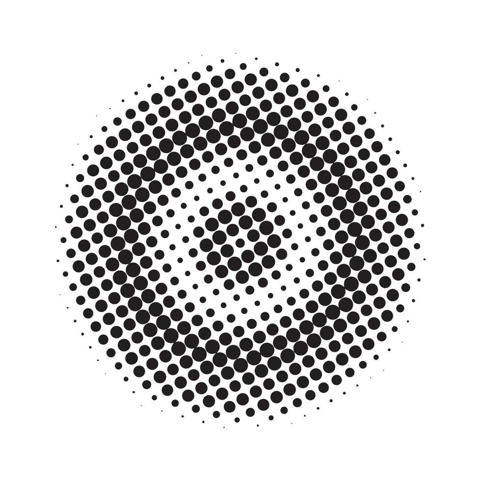 Halftone circular dotted frame design vector