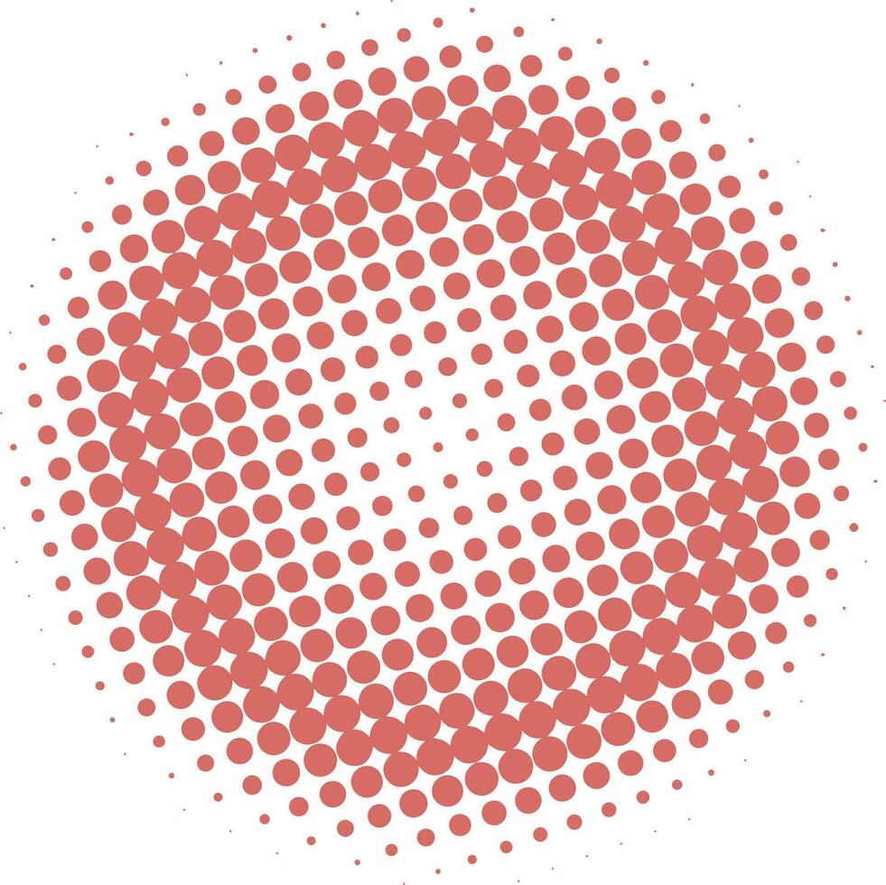 Halftone circular dotted frame design vector