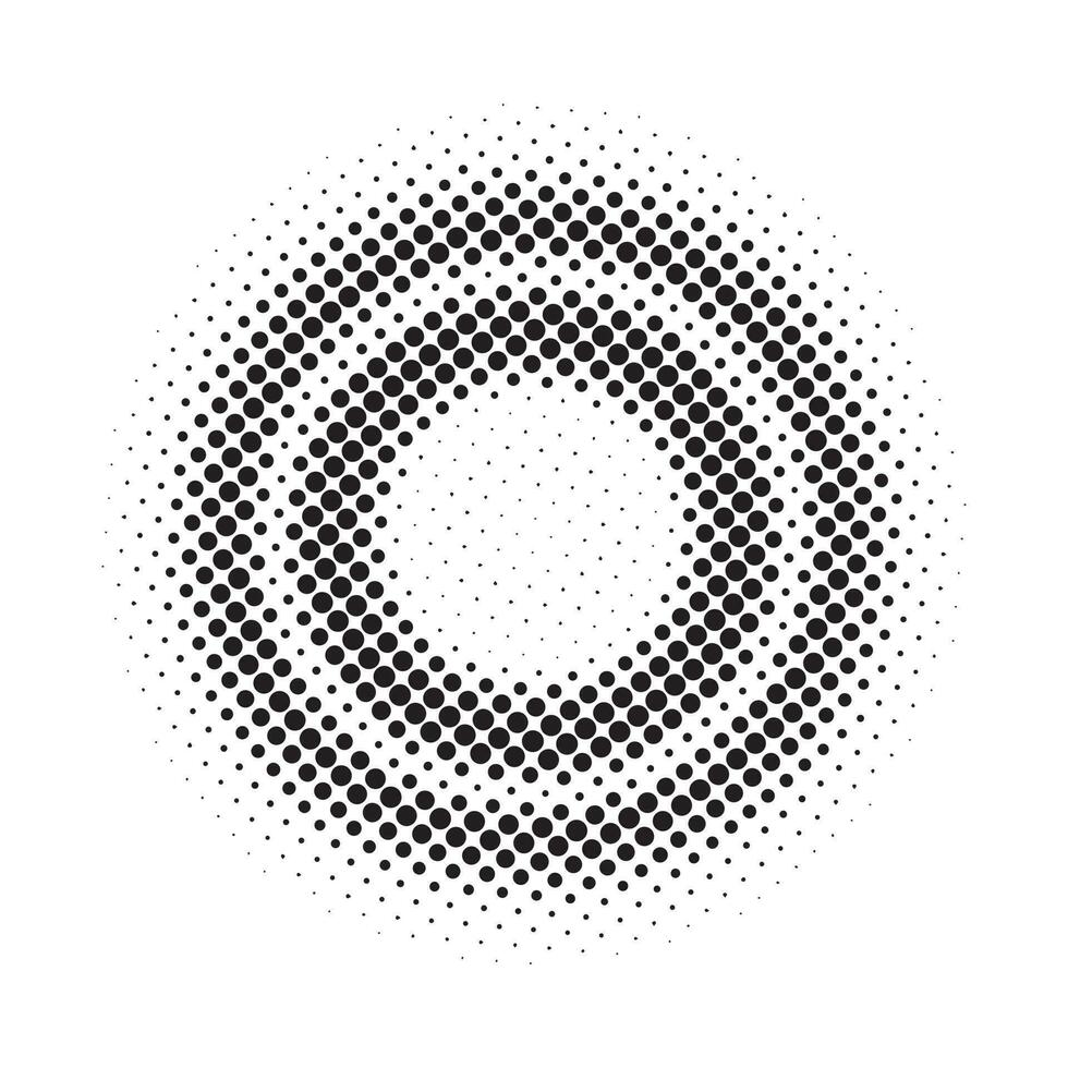 Abstract halftone circle vector