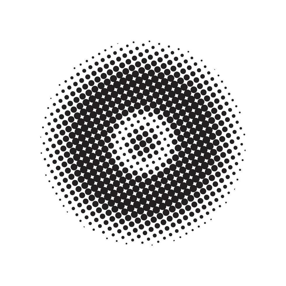 Abstract black halftone circle background vector