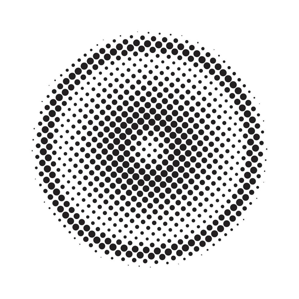 Abstract grunge halftone circle design vector