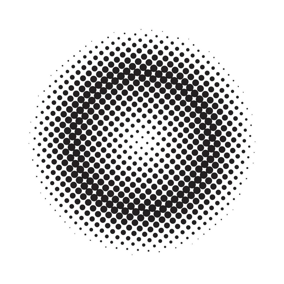 Abstract grunge halftone circles shapes background vector