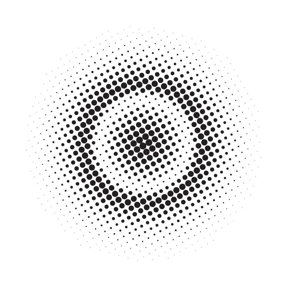 Abstract grunge halftone circle design vector