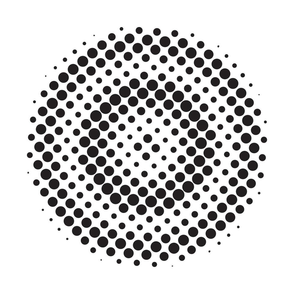 Halftone circular pattern vector