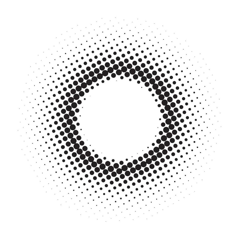 Circle halftone pattern vector