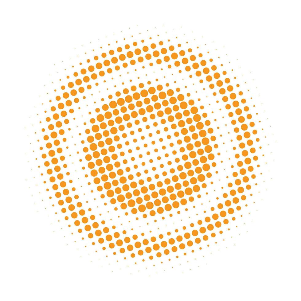 Abstract grunge halftone circle vector