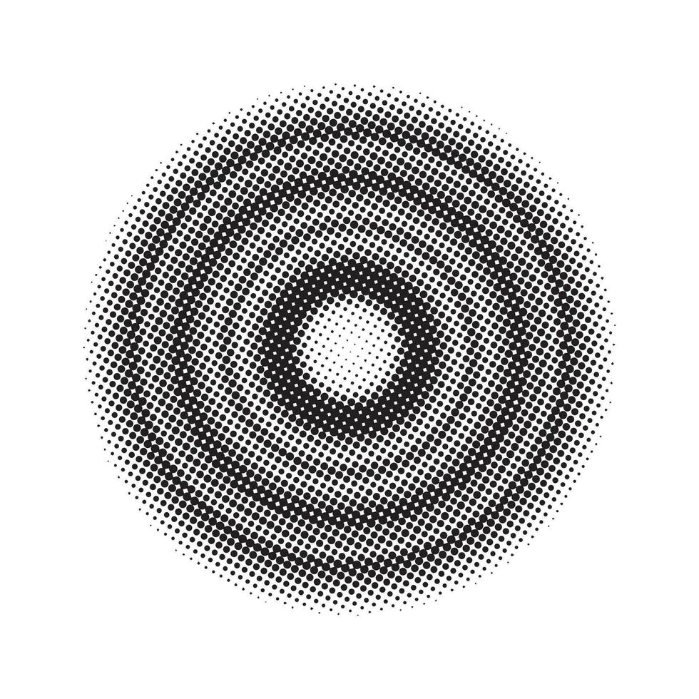 Abstract black halftone circle vector