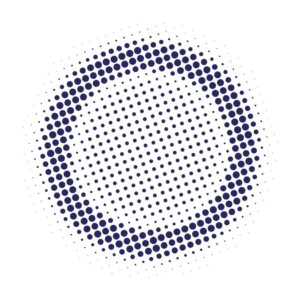 Circle halftone pattern vector