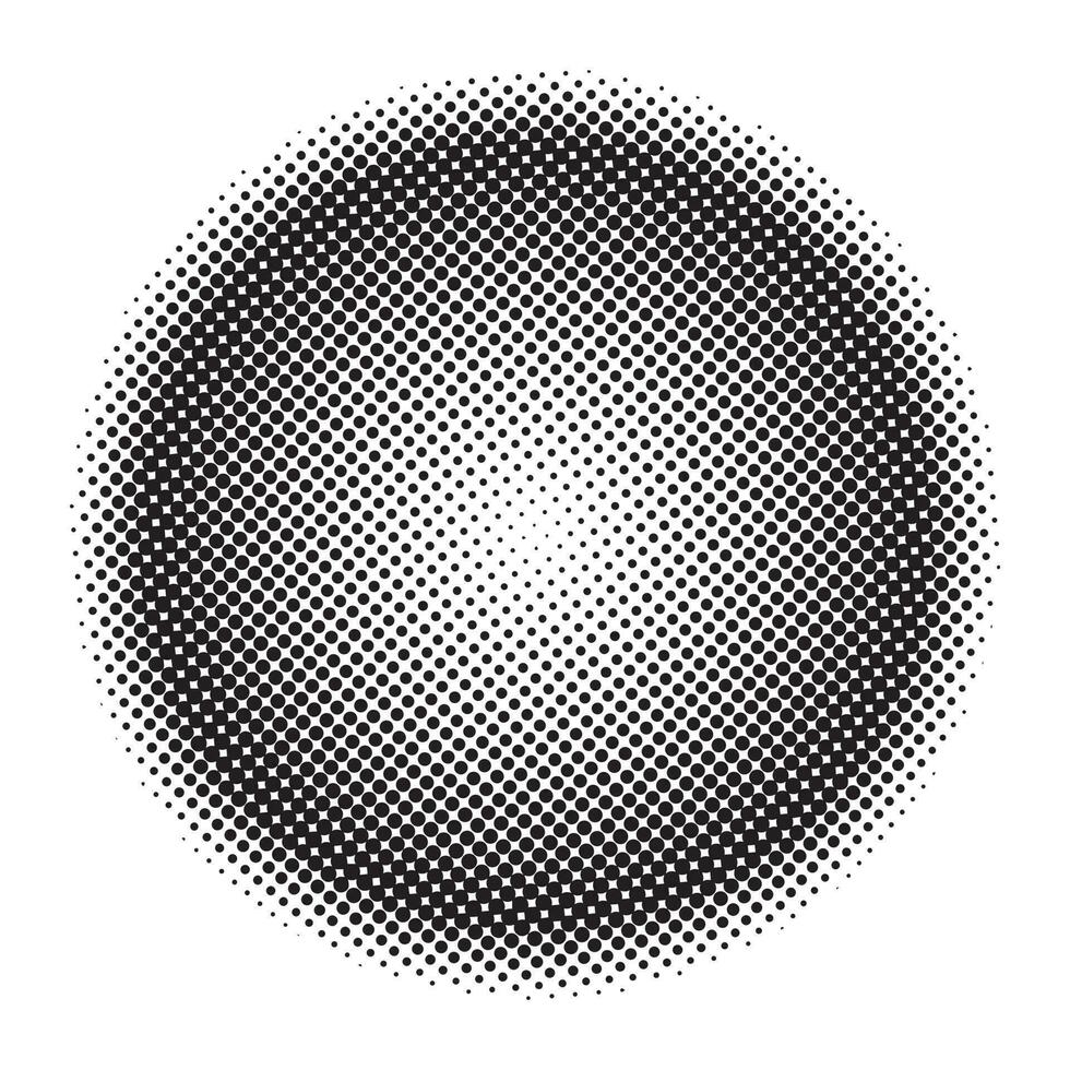 Abstract black halftone circle vector