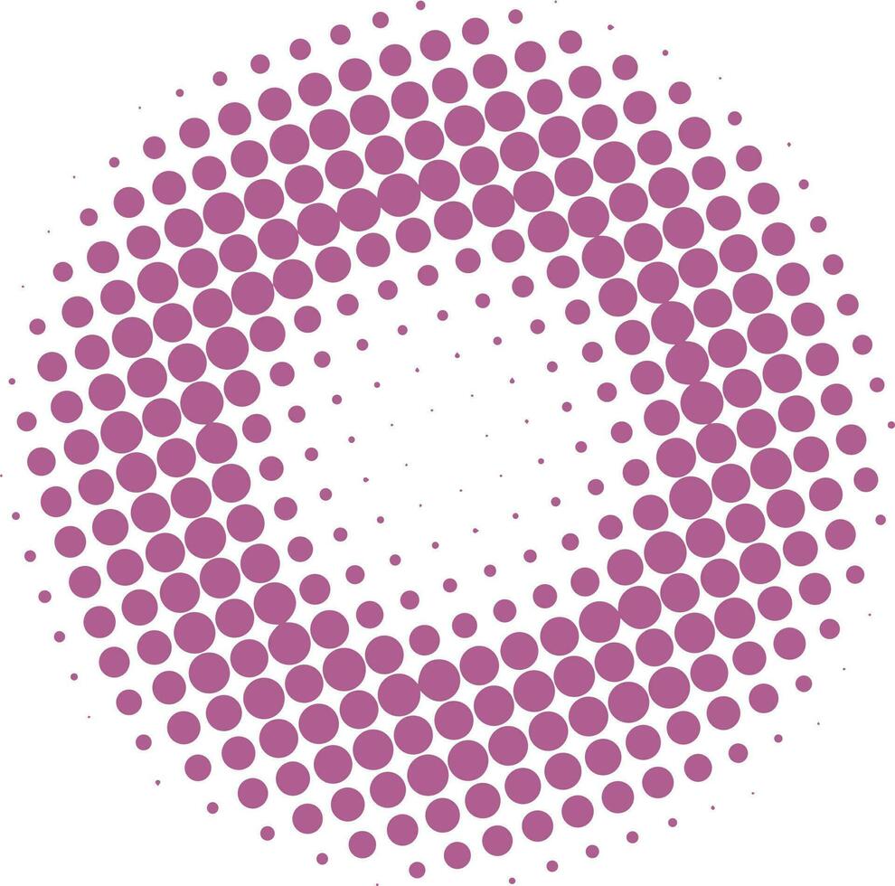 Halftone circular pattern and vector dots