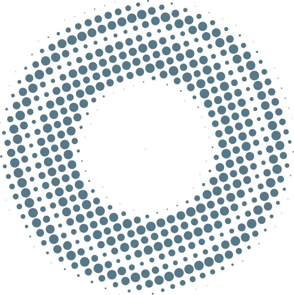 Halftone circular pattern and vector dots