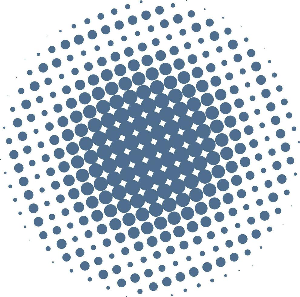 Halftone circular pattern and vector dots