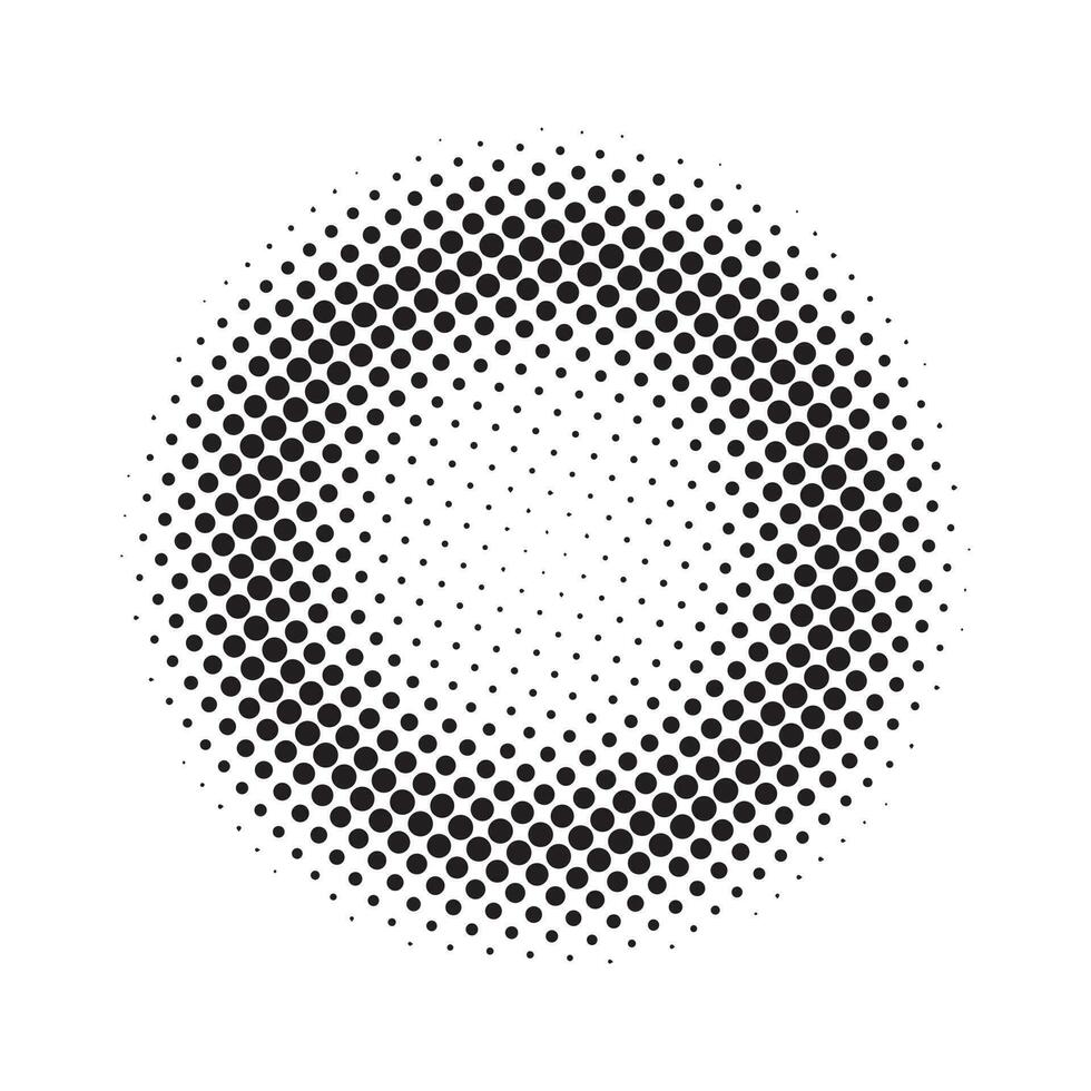 Abstract halftone circle vector