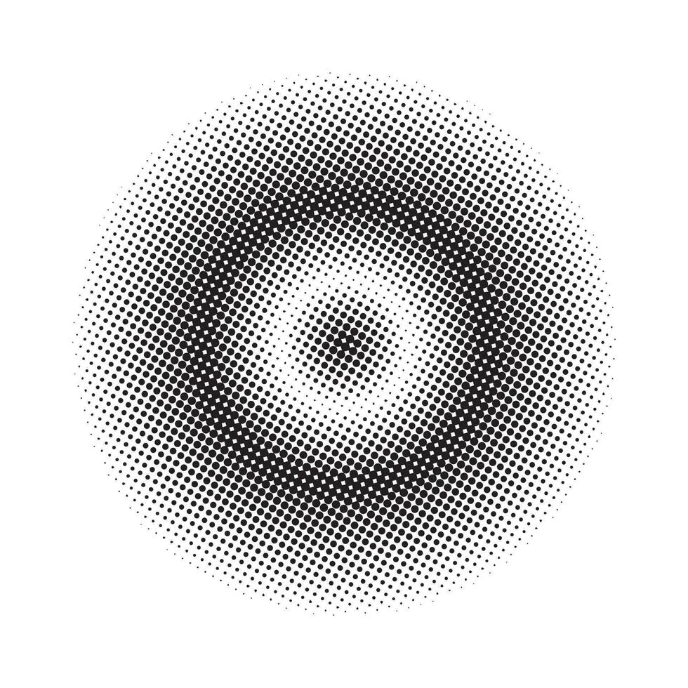 Abstract grunge halftone circles shapes background vector