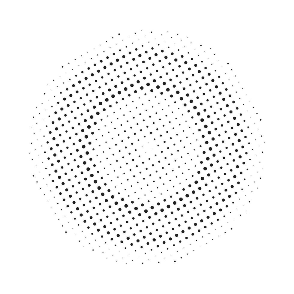 Abstract grunge halftone circles shapes background vector