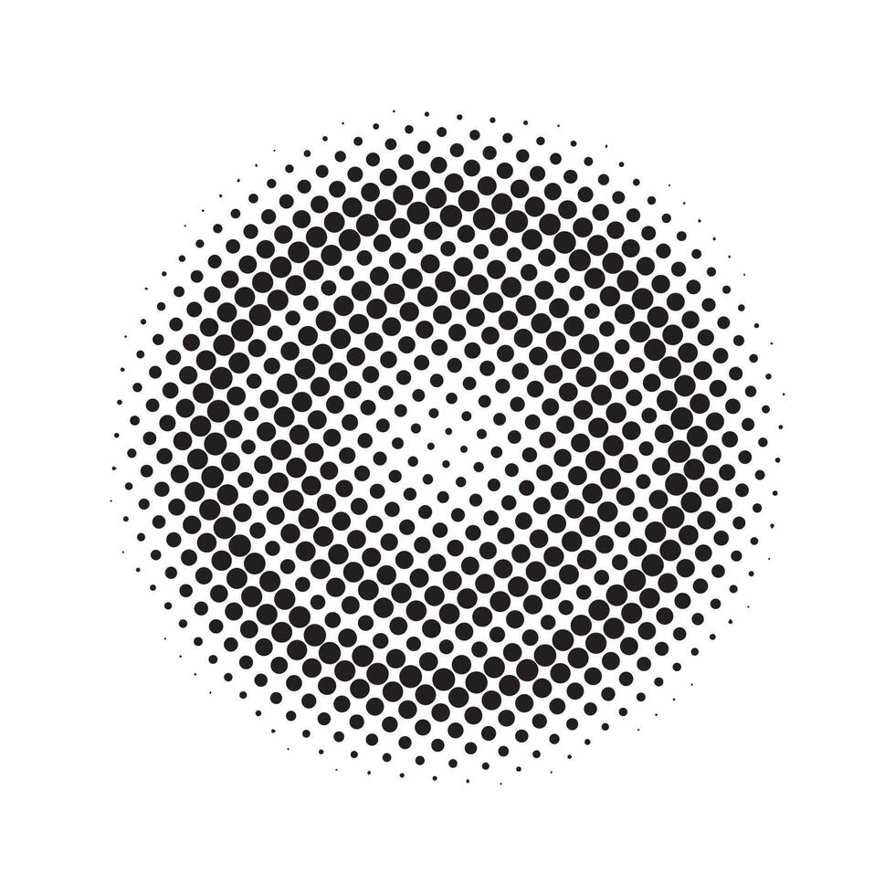 Abstract grunge halftone circles shapes background vector