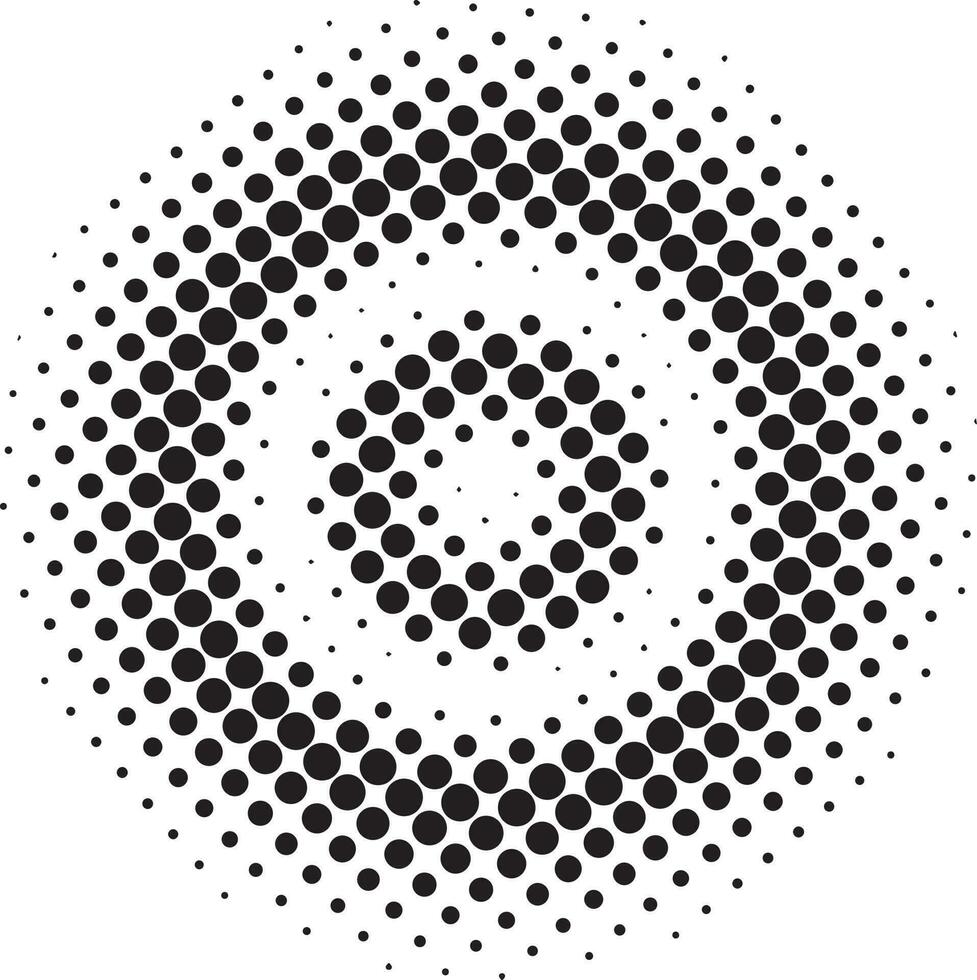 Abstract geometric dotted circle halftone shape vector