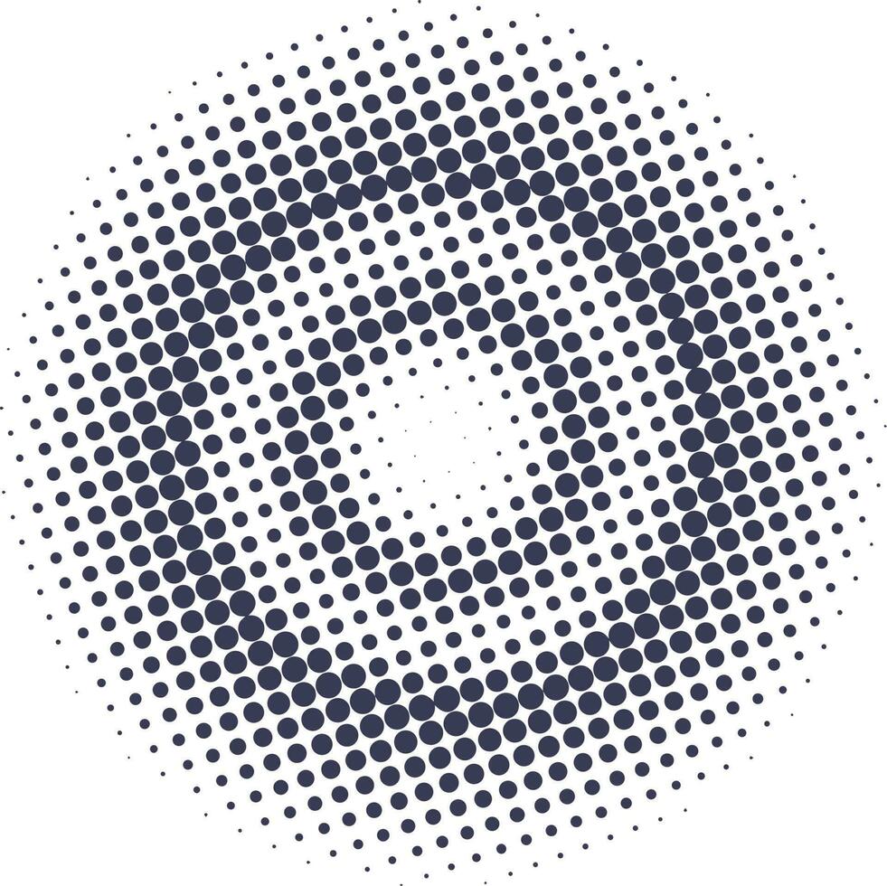 Abstract grunge halftone circles shapes vector